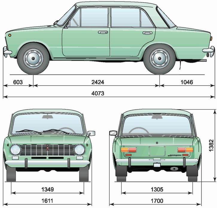 Ваз 2101 чертеж
