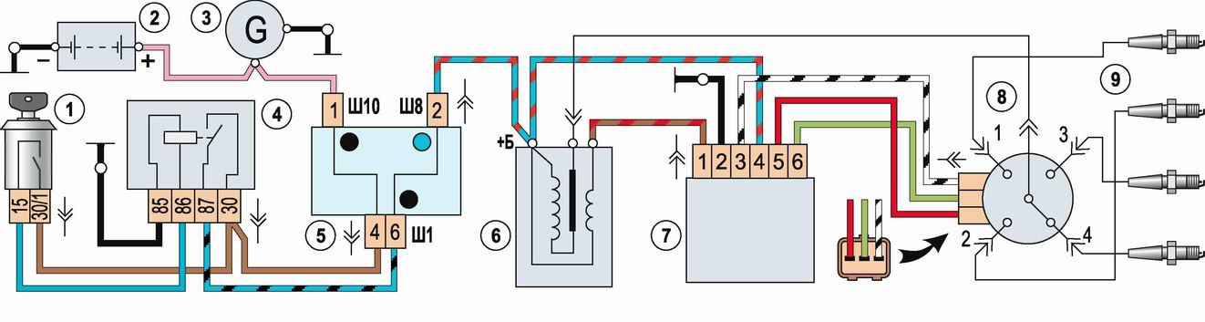 Схема электронного зажигания жигули
